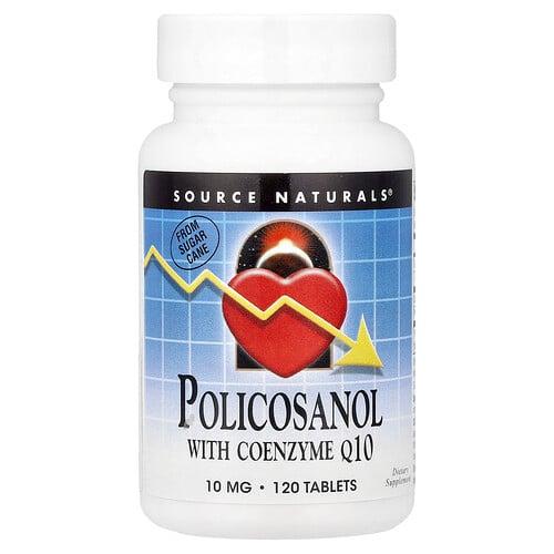 소스 네츄럴 Source Naturals, 코엔자임 Q10 함유 폴리코사놀, 120정 상품 이미지