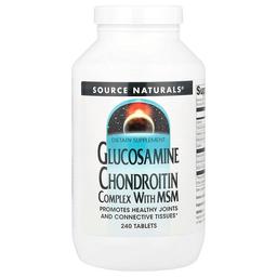 소스 네츄럴 Source Naturals, 글루코사민 콘드로이틴 복합체, MSM 함유, 240정