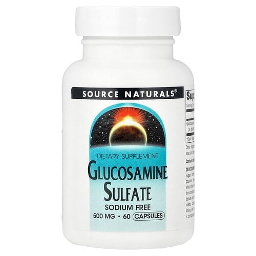 소스 네츄럴 Source Naturals, 글루코사민 황산염, 나트륨 무함유, 500mg, 캡슐 60정 상세 이미지