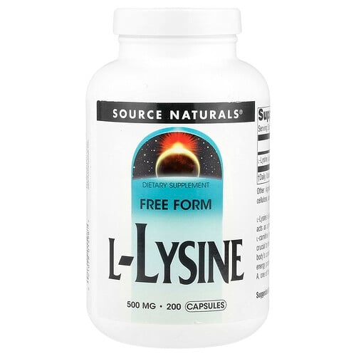 소스 네츄럴 Source Naturals, l-라이신, 500mg, 캡슐 200정 상세 이미지
