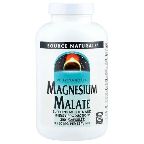 소스 네츄럴 Source Naturals, 마그네슘 말레이트, 캡슐 200정 상품 이미지
