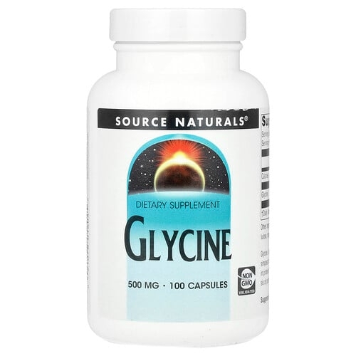 소스 네츄럴 Source Naturals, 글라이신, 500mg, 캡슐 100정 상세 이미지