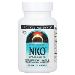 소스 네츄럴 Source Naturals, NKO™, 넵튠 크릴 오일, 500mg, 소프트젤 30정