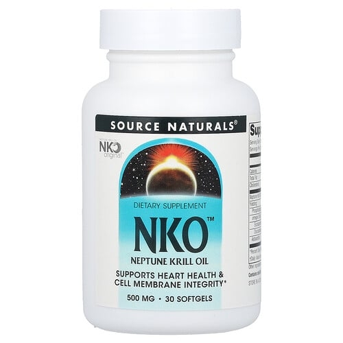 소스 네츄럴 Source Naturals, NKO™, 넵튠 크릴 오일, 500mg, 소프트젤 30정 상세 이미지