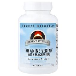 소스 네츄럴 Source Naturals, Serene Science®, 테아닌 및 마그네슘 함유 Serene®, 60정