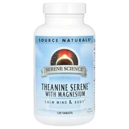 소스 네츄럴 Source Naturals, Serene Science®, 테아닌 및 마그네슘 함유 Serene®, 120정