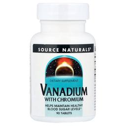 소스 네츄럴 Source Naturals, 크로뮴 함유 바나듐, 90정