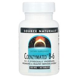 소스 네츄럴 Source Naturals, Coenzymated™ B-6, 100mg, 60정
