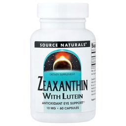 소스 네츄럴 Source Naturals, 제아잔틴, 루테인 함유, 캡슐 60정