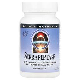 소스 네츄럴 Source Naturals, 세라펩타아제, 캡슐 60정(캡슐당 60,000SPU)