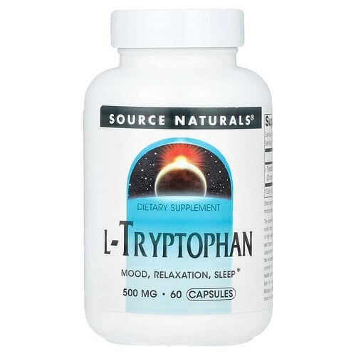 소스 네츄럴 Source Naturals, L-트립토판, 500mg, 캡슐 60정 상세 이미지
