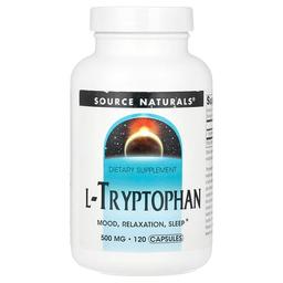 소스 네츄럴 Source Naturals, L-트립토판, 500mg, 캡슐 120정