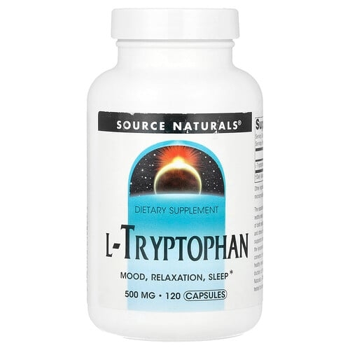 소스 네츄럴 Source Naturals, L-트립토판, 500mg, 캡슐 120정 상세 이미지