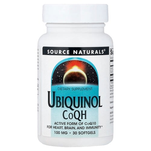 소스 네츄럴 Source Naturals, 유비퀴놀 CoQH, 100 mg, 30 캡슐 상세 이미지
