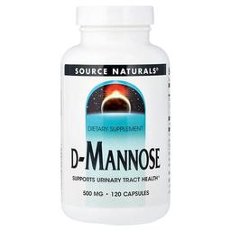 소스 네츄럴 Source Naturals, D-만노스, 500 mg, 120 정