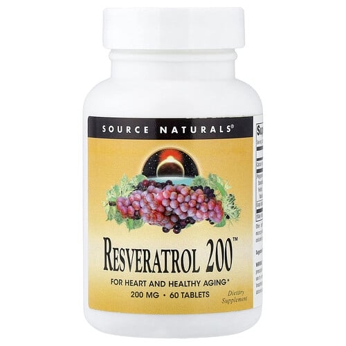 소스 네츄럴 Source Naturals, Resveratrol 200™, 60정 상세 이미지