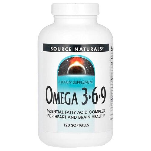 소스 네츄럴 Source Naturals, Omega 3-6-9, 소프트젤 120정 상품 이미지