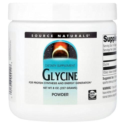 소스 네츄럴 Source Naturals, 글라이신 가루, 227g(8oz) 상품 이미지