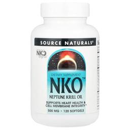 소스 네츄럴 Source Naturals, NKO™, 넵튠 크릴 오일, 500mg, 소프트젤 120정