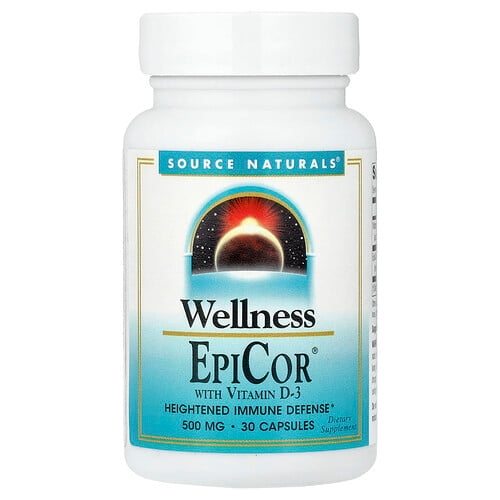소스 네츄럴 Source Naturals, 웰니스, EpiCor®, 비타민D-3 함유, 캡슐 30정 상세 이미지