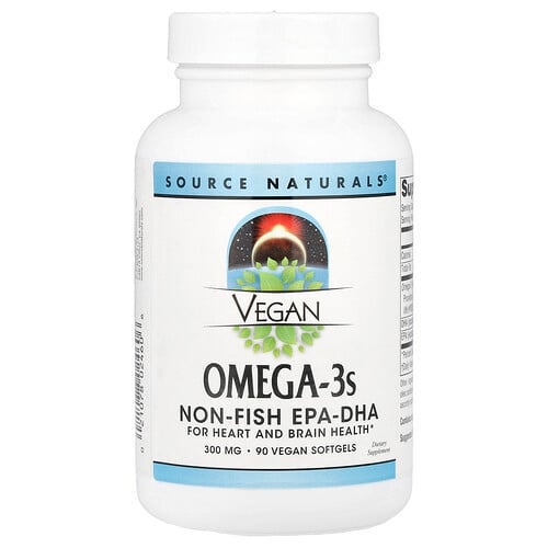 소스 네츄럴 Source Naturals, 비건 오메가3, 300mg, 비건 소프트젤 90정 상세 이미지