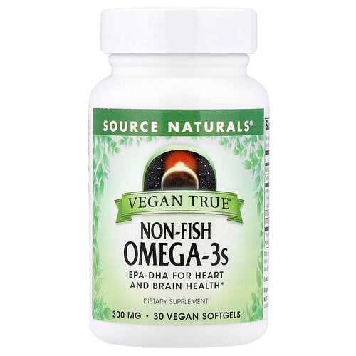 소스 네츄럴 Source Naturals, Vegan True®, 생선 무함유 오메가3, 300mg, 비건 소프트젤 30정 상세 이미지