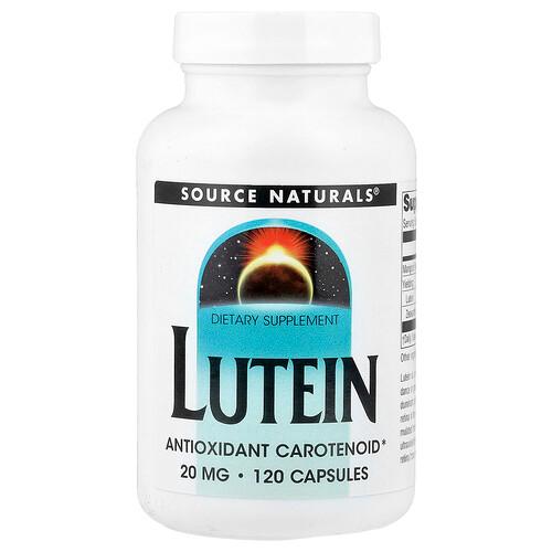 소스 네츄럴 Source Naturals, 루테인, 20 mg, 120 캡슐 상품 이미지