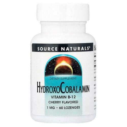 소스 네츄럴 Source Naturals, Hydroxo코발라민, 체리 맛, 1mg, 사탕 정제 60정 상품 이미지
