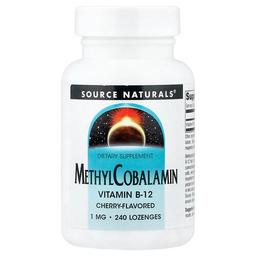 소스 네츄럴 Source Naturals, MethylCobalamin, 체리맛, 1mg, 사탕 정제 240정