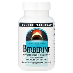 소스 네츄럴 Source Naturals, 베르베린, 500 mg, 60 식물성 캡슐