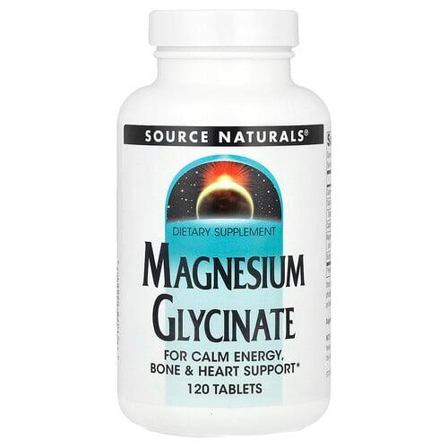 소스 네츄럴 Source Naturals, 마그네슘 글리시네이트, 120정 상품 이미지