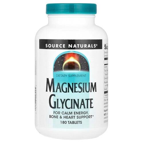 소스 네츄럴 Source Naturals, 마그네슘 글리시네이트, 180정 상품 이미지