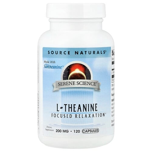 소스 네츄럴 Source Naturals, l-테아닌, 200mg, 캡슐 120정 상세 이미지