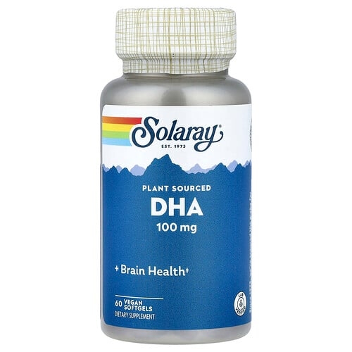 소라레이 Solaray, 식물성 DHA, 100mg, 비건 소프트젤 60정 상세 이미지