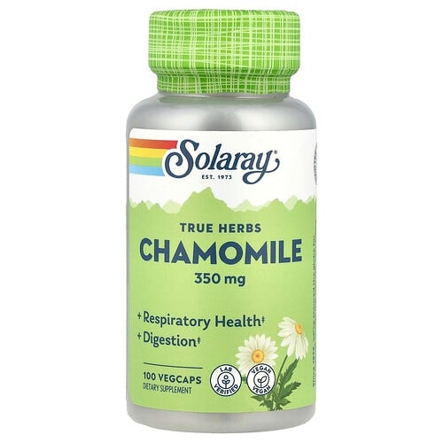 소라레이 Solaray, True Herbs, 카모마일, 350mg, 베지 캡슐 100정 상세 이미지