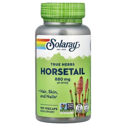 소라레이 Solaray, True Herbs, 쇠뜨기, 베지 캡슐 100정(캡슐 1정당 440mg) 상세 이미지