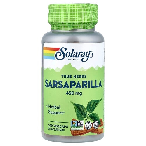 소라레이 Solaray, True Herbs, 사르사, 450mg, 베지 캡슐 100정 상세 이미지