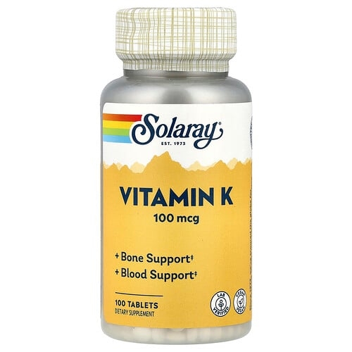 소라레이 Solaray, 비타민K, 100mcg, 100정 상세 이미지