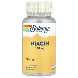 소라레이 Solaray, 니아신, 100mg, 베지 캡슐 100정