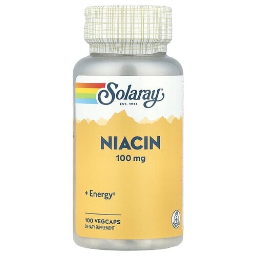소라레이 Solaray, 니아신, 100mg, 베지 캡슐 100정 상세 이미지