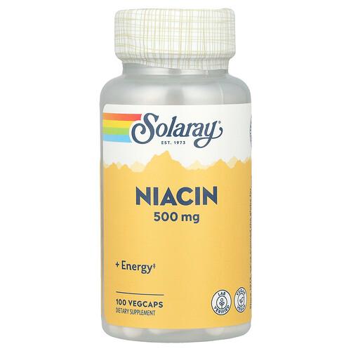 소라레이 Solaray, 니아신, 500 mg, 100 베지 캡스 상품 이미지