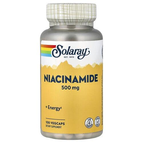 소라레이 Solaray, 나이아신아마이드, 500mg, 베지 캡슐 100정 상품 이미지