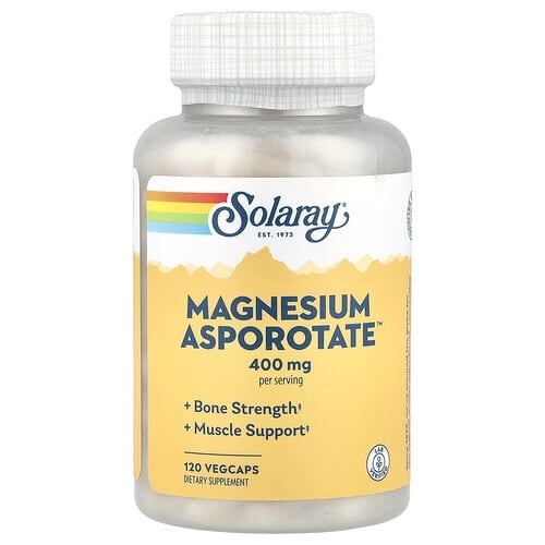 소라레이 Solaray, Magnesium Asportate™, 베지 캡슐 120정(캡슐 1정당 200mg) 상세 이미지