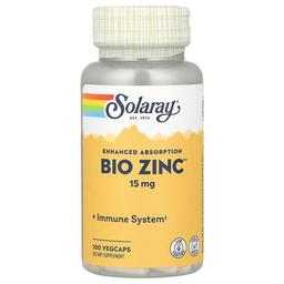 소라레이 Solaray, Bio Zinc™, 15mg, 베지 캡슐 100정