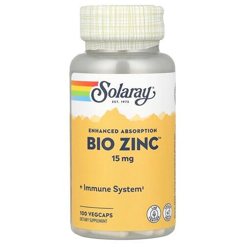 소라레이 Solaray, Bio Zinc™, 15mg, 베지 캡슐 100정 상품 이미지