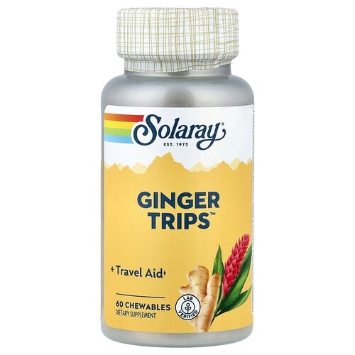 소라레이 Solaray, Ginger Trips™, 츄어블 60정 상세 이미지