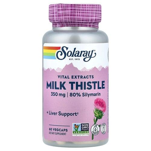 소라레이 Solaray, Vital Extracts, 밀크시슬, 베지 캡슐 60정 상품 이미지