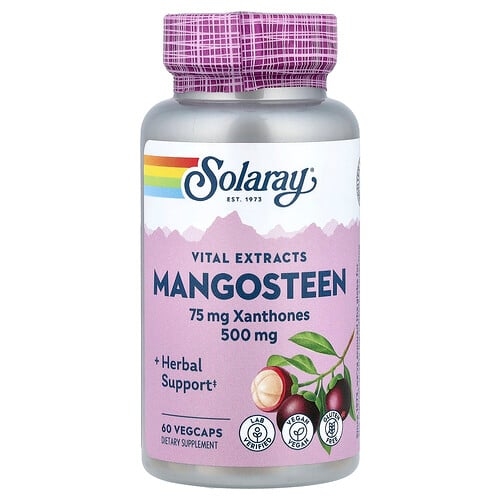 소라레이 Solaray, 필수 추출물, 망고스틴, 500mg, 베지 캡슐 60정 상세 이미지