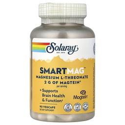 소라레이 Solaray, SmartMag™ 마그네슘 L-트레온산, 베지 캡슐 90정(1정당 48mg)
