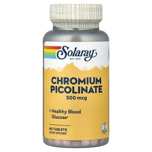 소라레이 Solaray, 피콜린산크로뮴, 500mcg, 60정 상세 이미지